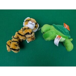 Wild Republic Huggers Sea Turtle NWT & Monkey Island Tiger Slap Bracelet Plush